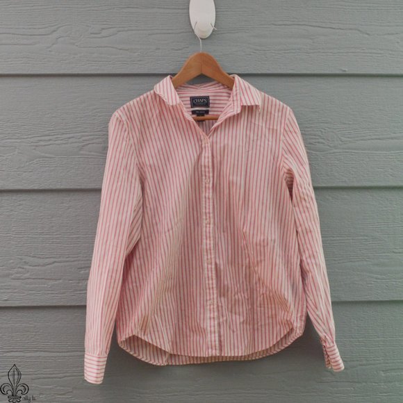 💗Chaps Pink Stripe button down💗 - Picture 2 of 7